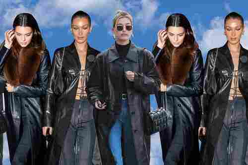 Ladies Full Sleeve Black Knee Length Leather Overcoat
