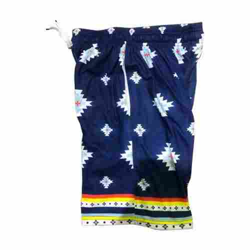 Mens Printed Highly Breathable Polyester Regular Fit Casual Wear Shorts