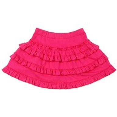 Pink Baby Girls Light Weight Solid Flared Fancy Skirts