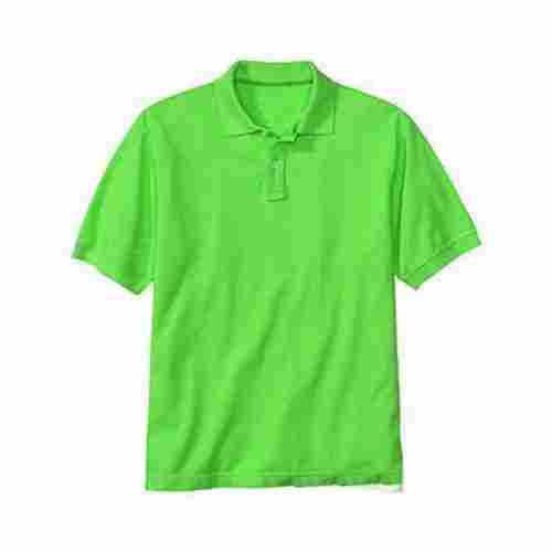 Multi Color Hosiery Fabric Polo Neck Half Sleeves Plain Pattern Men'S T-Shirts