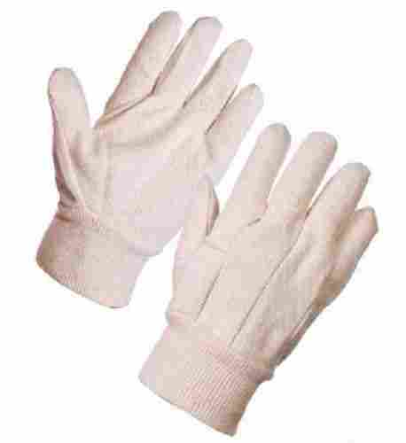 Reusable And Washable Plain Cotton Full Finger Safety Hand Gloves 