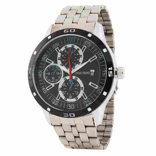 Scratch Resistant Comfortable Big Analogue Wrist Watch For Men