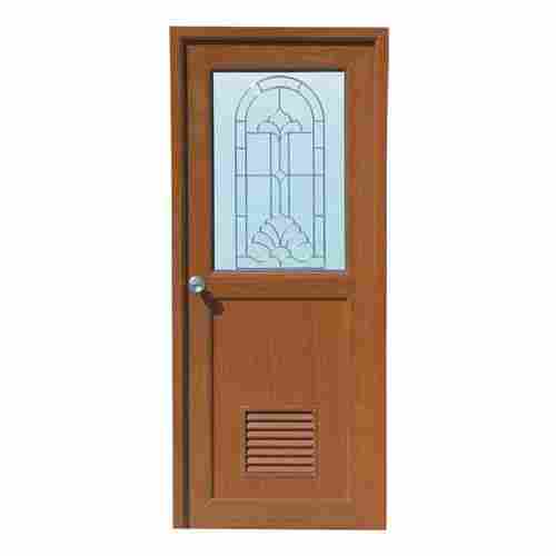 Strength Rectangular Polished Laminated Glass And Designer Wooden Door 