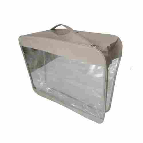 Transparent Plain Plastic Blanket Bag, Zipper Lock And Handled