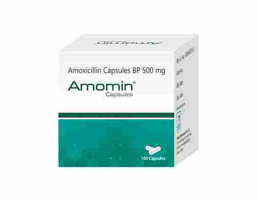 Amomin Amoxycillin 500 MG Antibiotic Capsules BP