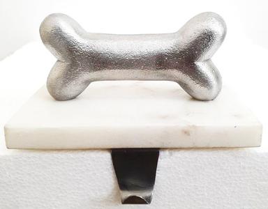 Decorative Aluminium Dog Bone Shaped Christmas Stocking Holder With Marble Base Generic Drugs