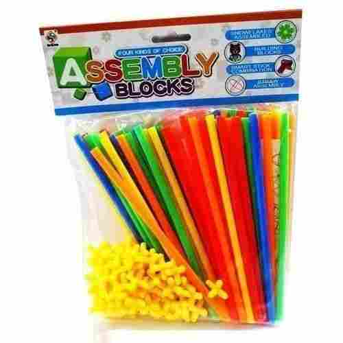 Multicolour Straw Assembly Stick Blocks