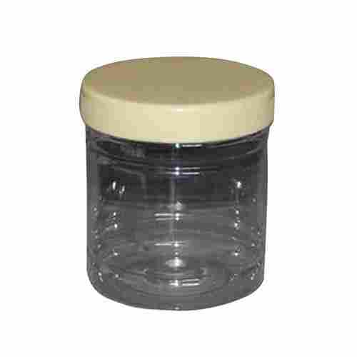 Transparent Glass Round Shape Cosmetic Jar With Screw Cap