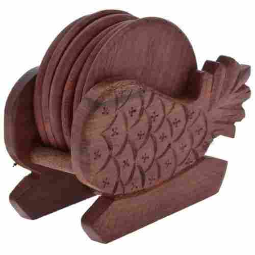 Polished Surface Decorative Wooden Coaster For Art And Decoration 