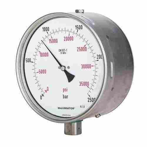 Back Mount Type Stainless Steel Nominal Size Industrial High Air Pressure Gauges