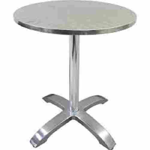 Silver Steel Round Table