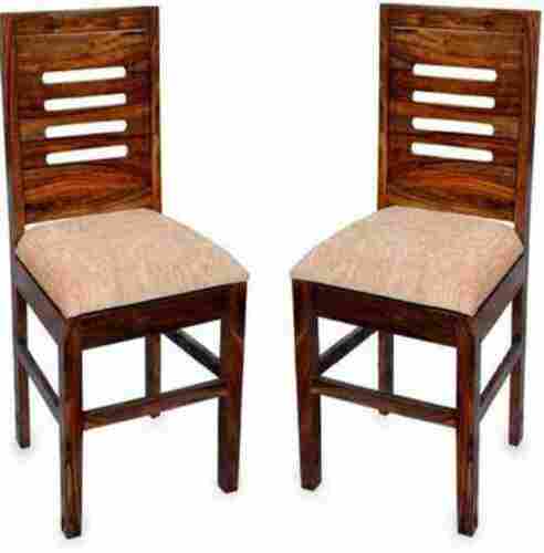 Teak Wood With Melamine Polish High Back Wooden Chair Set