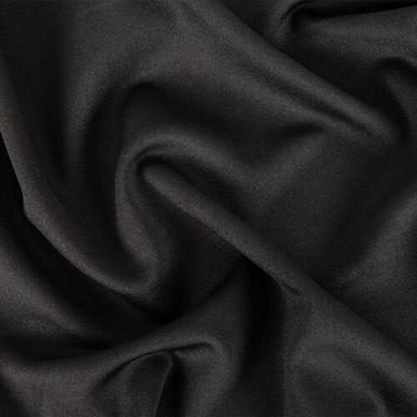 Black Polyester Tricot Fabric For Ladies Clothings With 52 Inch Width, Washable