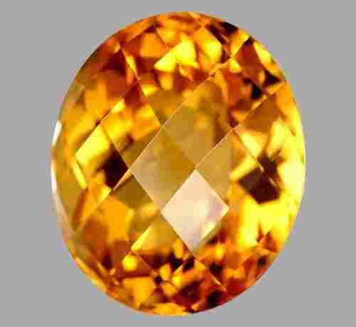 Yellow Oval Citrine Sunela Stone, For Healing