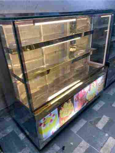 4 Foot Steel Cake Display Counter For Restaurant, 12 Mm And 10 Mm Thickness