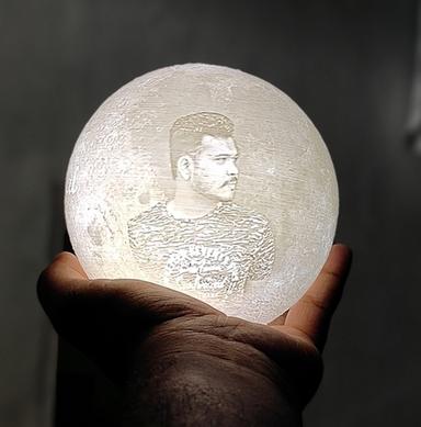 Customized Moon Lamp With Photo Or Text Personalized With USB Cable