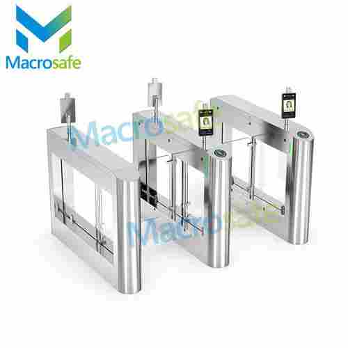 High Security Glass Arm Face Scan Turnstile Swing Barrier Gate