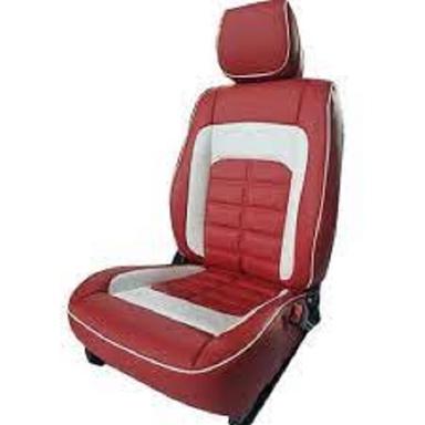 Red And White Autosilk Four Wheeler Designer PU Leather Car Seat Cover