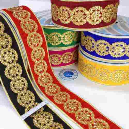 Sarees, Kurti And Blouse Usage Colorfastness Net Kundan Saree Lace