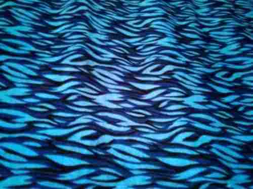 Blue Printed Velvet Fabrics 