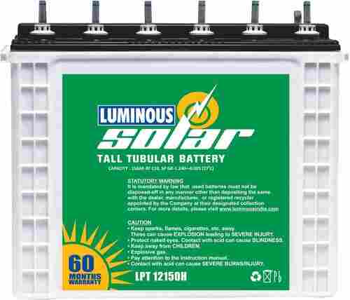 Solar Tall Tubular Battery For Inverter Use, 48 Months Warranty