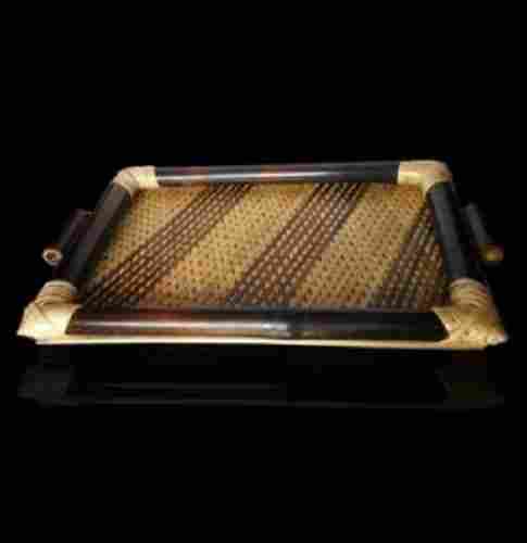 Light Weight And Non Polished Finish Bamboo Food Serving Tray
