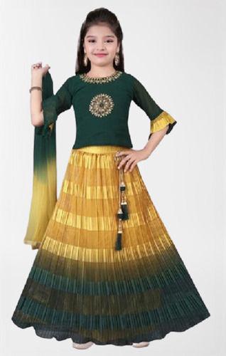 Premium Quality Fabric Three Pieces Ghagra Choli Set For Party Wear