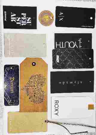 100% Nature Friendly Customized Printed Paper Hang Tag For Garment Industry