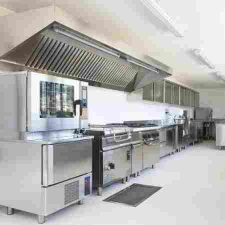 Wall Mounted Modular Electric Hood And Chimney For Commercial Kitchen