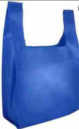 Plain Blue Non Woven U Cut Bag For Grocery