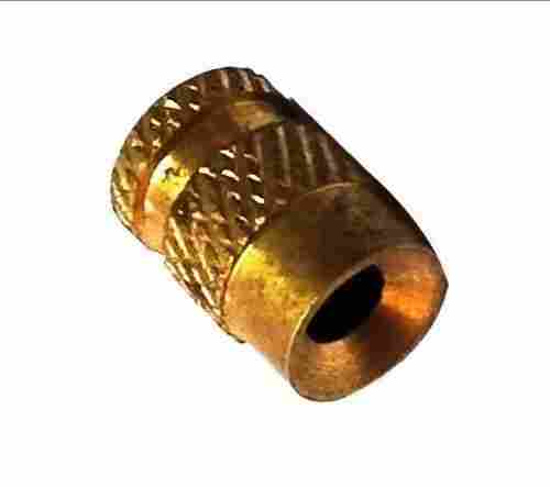 Brass Knurling Insert For Electric Fitting With Round Shape, Polished Finish