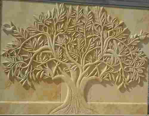 Crack Resistance Rectangle Tree Of Life Stone Wall Panel (Thickness 15-25mm)