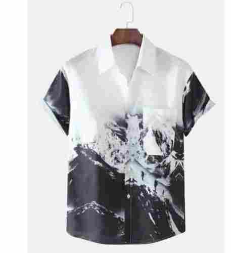 Multi Color Half Sleeves Rayon Fabric Casual Wear Men'S Printed Beach Shirt