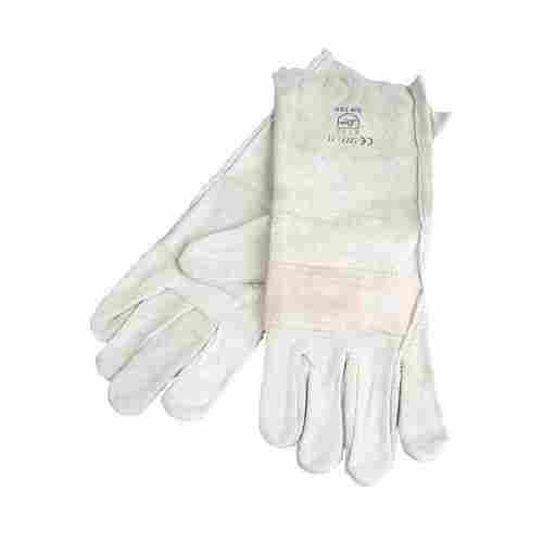 Large Size Full Fingered Plain Chrome Leather Gloves for Industrial Work Wear