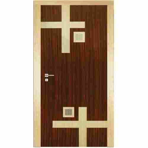 Modern Swing Style Finished Solid Wooden Texture Pvc Door For Interior Use