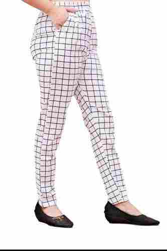 Ladies Checks Print Cotton Pant For Casual And Formal Wear