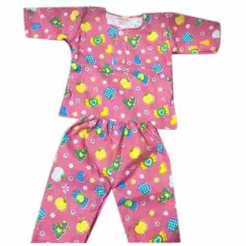 Multi Color Printed Pattern Woolen Fabric Night Suits For Baby
