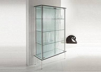 5 To 7 Mm Glass Display Mirror Cabinet For Showroom Office And Hotel