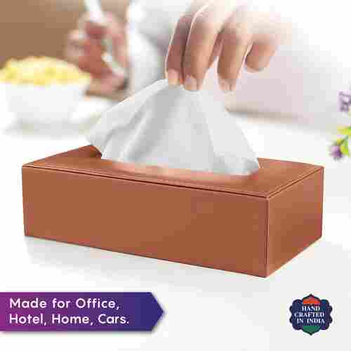Compact Vegan Leather Tissue Box For Office, Home, Hotel And Cars
