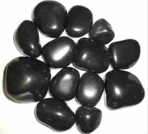 Dust Resistance And Crack Resistance Black Polished Marble Pebble Stone