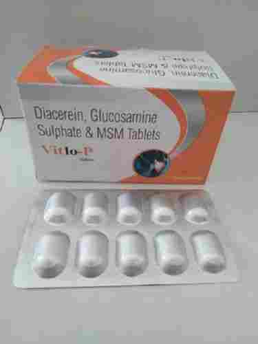 Vitlo-P Glucosamine, Diacerein And MSM Tablets, 10x10 Alu Alu