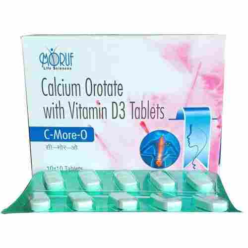 C-More-O Calcium Orotate With Vitamin D3 Tablets, 10x10 Blister