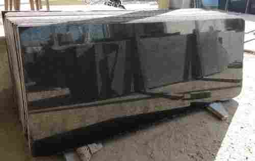 Dust Resistance Polished Rectangular Rajasthan Black Granite Slab (15-20 mm)