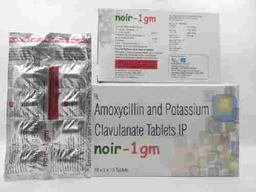 Noir-1GM Amoxicillin And Potassium Clavulanate 1 GM Antibiotic Tablets