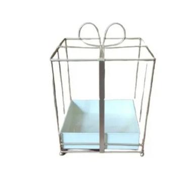 White 6X6 Cm Rectangular Iron Wire Brass Finish Polished Antique Metal Gift Boxes