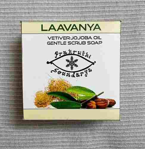 Ayurvedic Herbal Laavanya Vetiver Jojoba Oil Gentle Handmade Scrub Soap