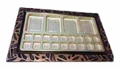 5 Mm Thick Rectangular Plastic Disposable Plain Partition Chocolate Tray