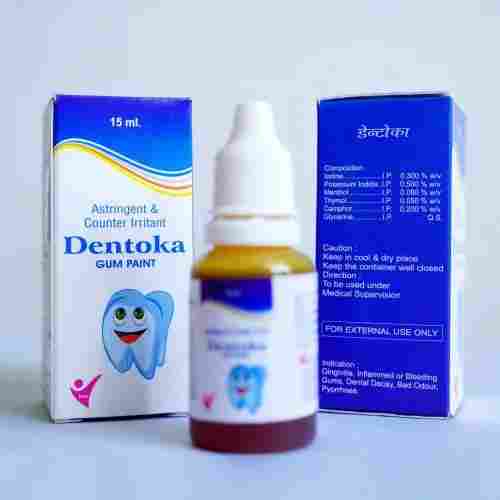 Dentoka Astrigent And Counter Irritant Gum Paint For Gingivitis, Bleeding