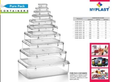 Durable Eco Friendly Fine Finished Transparent Plastic Packing Container