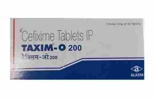 Taxim-O Cefixime Tablets IP 200mg, 1x10 Tablets Blister Pack